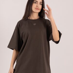 EASE OVERSIZED TEE - Deep Coffee